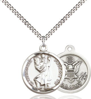 Pewter Saint Christopher Army Medal | Medium