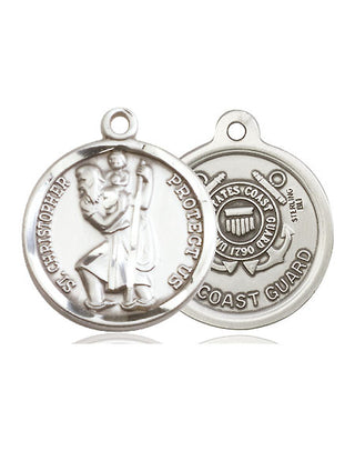 Pewter Saint Christopher Coast Guard Medal