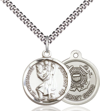 Pewter Saint Christopher Coast Guard Medal | Medium