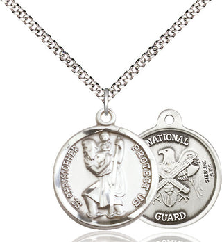 Pewter Saint Christopher National Guard Medal | Medium