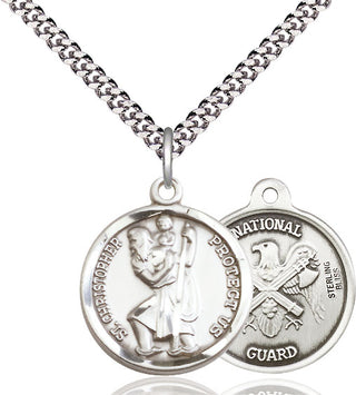 Pewter Saint Christopher National Guard Medal | Medium