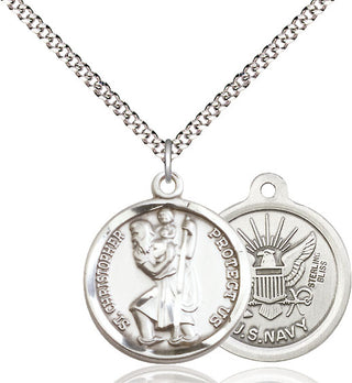 Pewter Saint Christopher Navy Medal | Medium