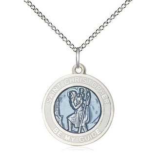 Sterling Silver Saint Christopher Medal Religious Jewelry