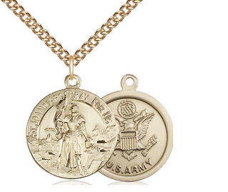14kt Gold Filled Saint Joan of Arc Army Medal | Medium