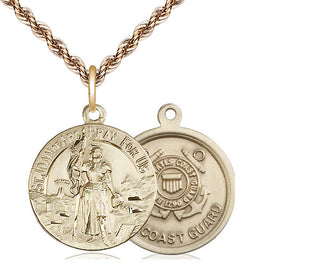 14kt Gold Filled Saint Joan of Arc Coast Guard Medal | Medium