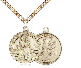 14kt Gold Filled Saint Joan of Arc National Guard Medal | Medium