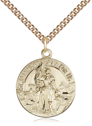 14kt Gold Filled Saint Joan of Arc Medal Religious Jewelry