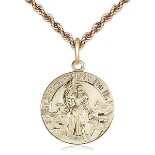 14kt Gold Filled Saint Joan of Arc Medal Religious Jewelry