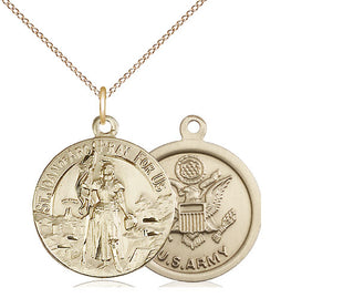 14kt Gold Saint Joan of Arc Army Medal