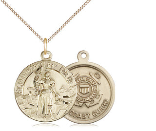 14kt Gold Saint Joan of Arc Coast Guard Medal