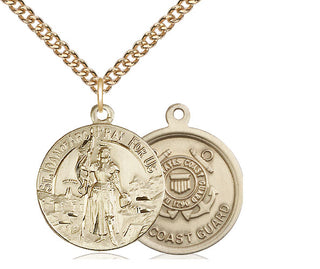 14kt Gold Saint Joan of Arc Coast Guard Medal