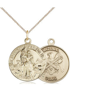 14kt Gold Saint Joan of Arc National Guard Medal