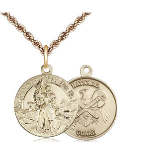 14kt Gold Saint Joan of Arc National Guard Medal