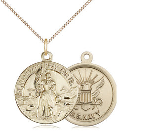 14kt Gold Saint Joan of Arc Navy Medal
