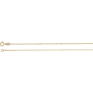 18-inch Diamond-Cut Singapore Chain with Spring Ring - 14K Yellow Gold