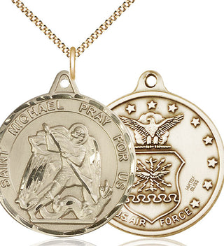 14kt Gold Filled Saint Michael Air Force Medal Catholic Jewelry