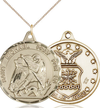 14kt Gold Filled Saint Michael Air Force Medal Catholic Jewelry