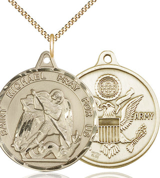 14kt Gold Filled Saint Michael Army Medal Catholic Jewelry