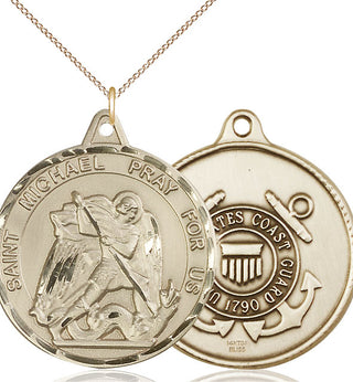 14kt Gold Filled Saint Michael Coast Guard Medal Catholic Jewelry
