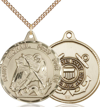 14kt Gold Filled Saint Michael Coast Guard Medal Catholic Jewelry