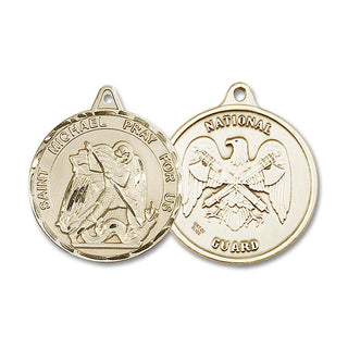 14kt Gold Filled Saint Michael National Guard Medal