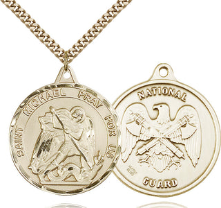 14kt Gold Filled Saint Michael National Guard Medal Catholic Jewelry