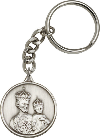 Silver Oxide Saint Joseph Keychain