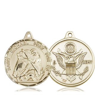 14kt Gold Saint Michael Army Medal