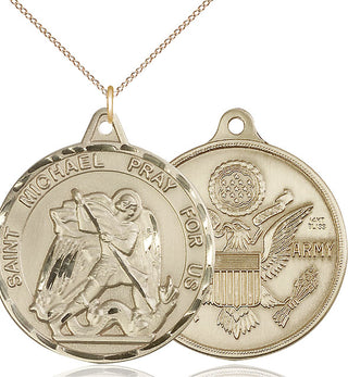 14kt Gold Saint Michael Army Medal