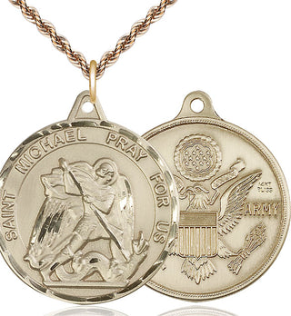 14kt Gold Saint Michael Army Medal