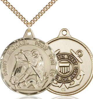14kt Gold Saint Michael Coast Guard Medal