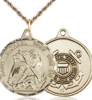 14kt Gold Saint Michael Coast Guard Medal
