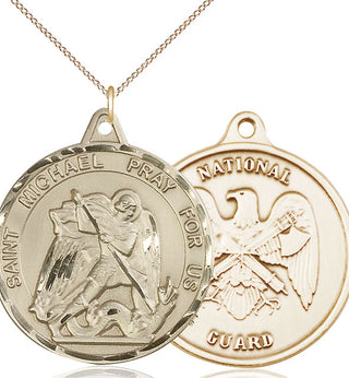14kt Gold Saint Michael National Guard Medal