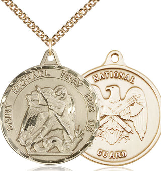 14kt Gold Saint Michael National Guard Medal