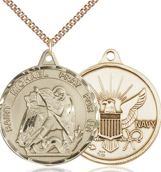 14kt Gold Saint Michael Navy Medal