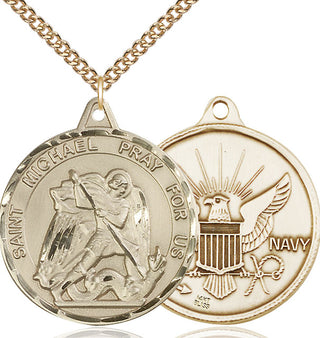 14kt Gold Saint Michael Navy Medal