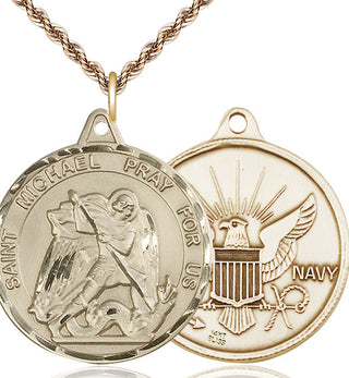14kt Gold Saint Michael Navy Medal