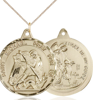 14kt Gold Filled Saint Michael Guardian Angel Medal Catholic Jewelry