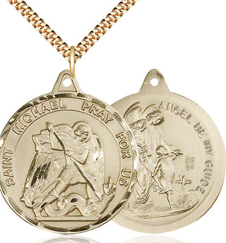 14kt Gold Filled Saint Michael Guardian Angel Medal Catholic Jewelry