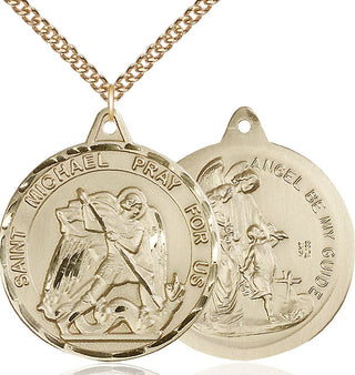 14kt Gold Saint Michael Guardian Angel Medal