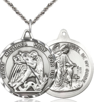 Sterling Silver Saint Michael Guardian Angel Medal Catholic Jewelry