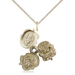 14kt Gold Rosebud Medal