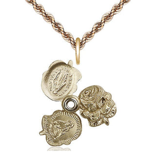 14kt Gold Rosebud Medal