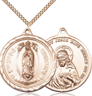 14kt Gold Filled Our Lady of Guadalupe Medal Catholic Jewelry