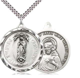 Sterling Silver Our Lady of Guadalupe Medal Catholic Jewelry