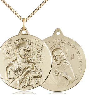 14kt Gold Filled Our Lady of Perpetual Help Medal Catholic Jewelry