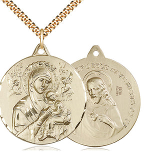 14kt Gold Filled Our Lady of Perpetual Help Medal Catholic Jewelry