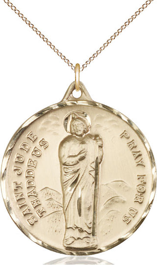 14kt Gold Saint Jude Medal