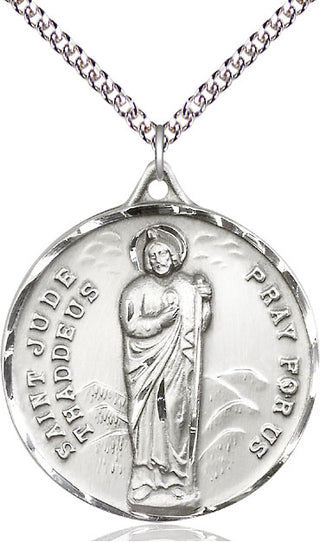 Sterling Silver Saint Jude Medal Catholic Jewelry