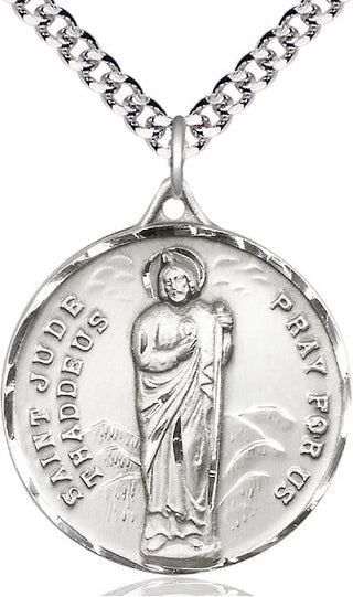 Sterling Silver Saint Jude Medal Catholic Jewelry